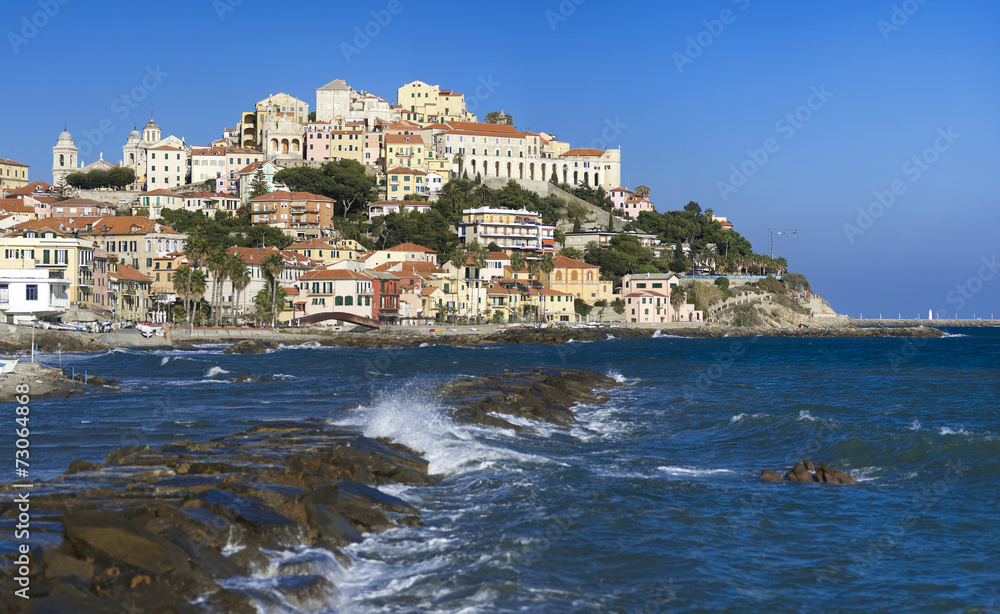 the beautiful Ligurian town of Porto Maurizio,Imperia, Italy