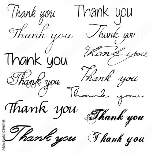 Thank you - calligraphy set