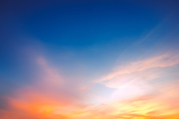 Sky background on sunset