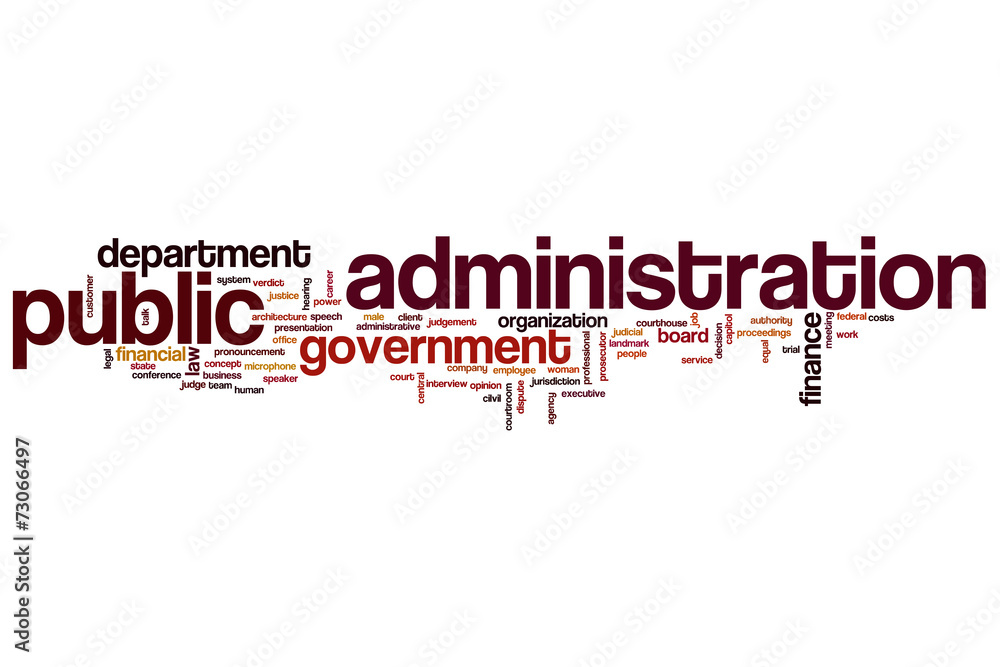 Public administration word cloud