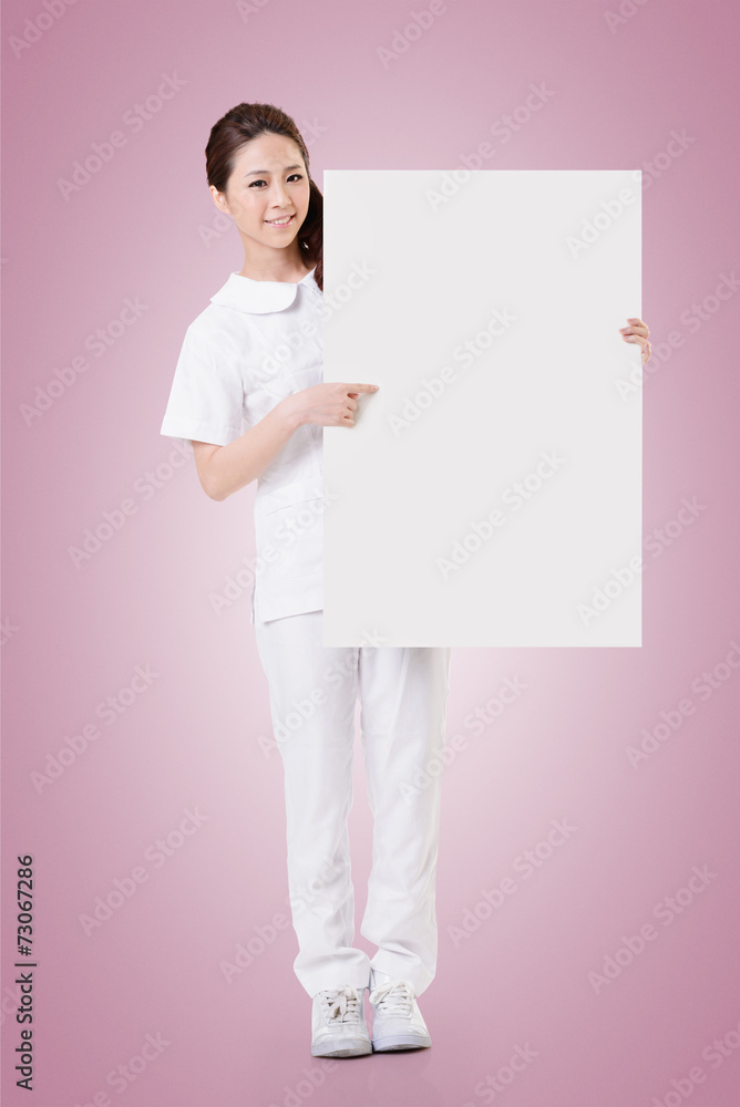 nurse with blank board nurse with blank board