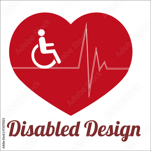 disabled illustration over white color background