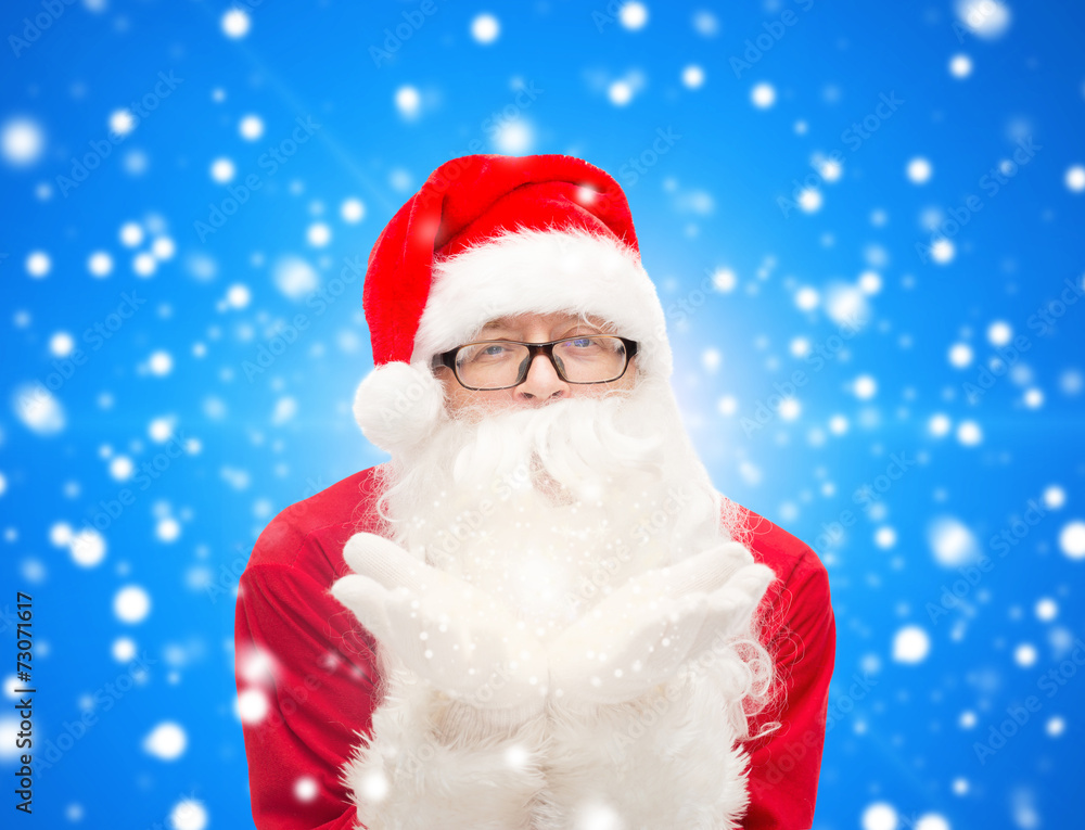 man in costume of santa claus man in costume of santa claus