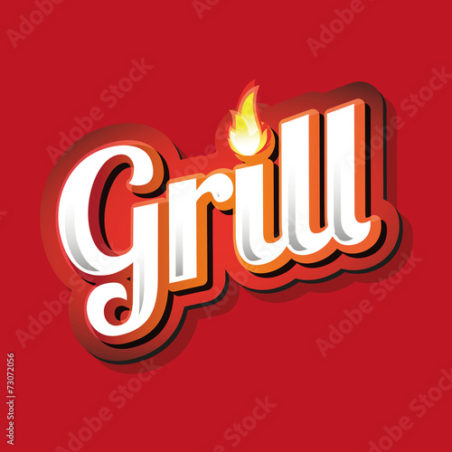 Grill Menu Card Design template label