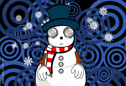 snow man cartoon xmas background card4 photo