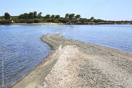 Spit on island flooded tide.