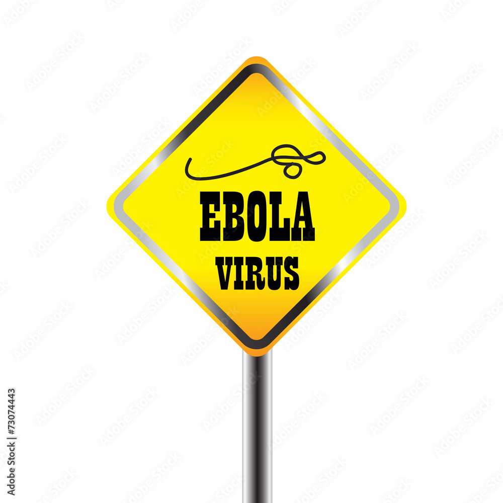 Ebora virus warning sign on white background. Isolated vector Ebora virus warning sign on white background. Isolated vector
