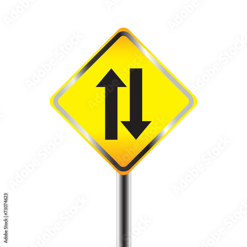 Free Download Two way traffic sign. vector illustration - GFXLoad