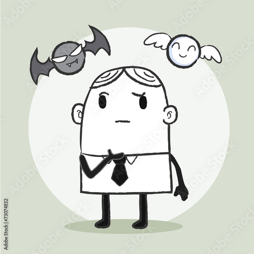 Business man confuse