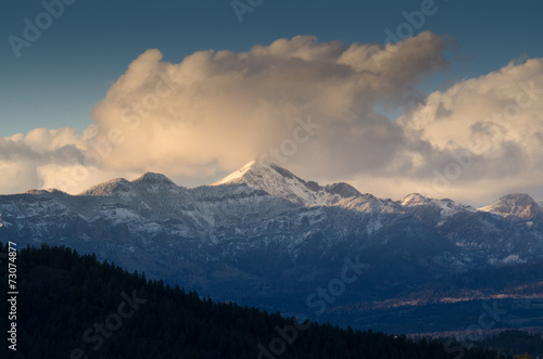 mountain range at dawn, colorado 