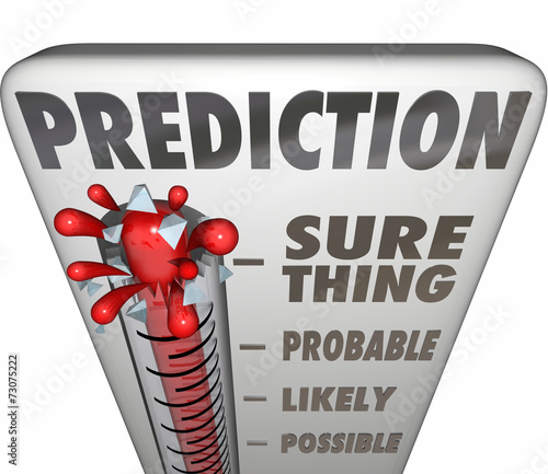 Prediction Thermometer Sure Thing Possible Probable Likely Outco