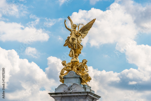 Golden angel on top of the Victoria Memorial  Buckingham Palace