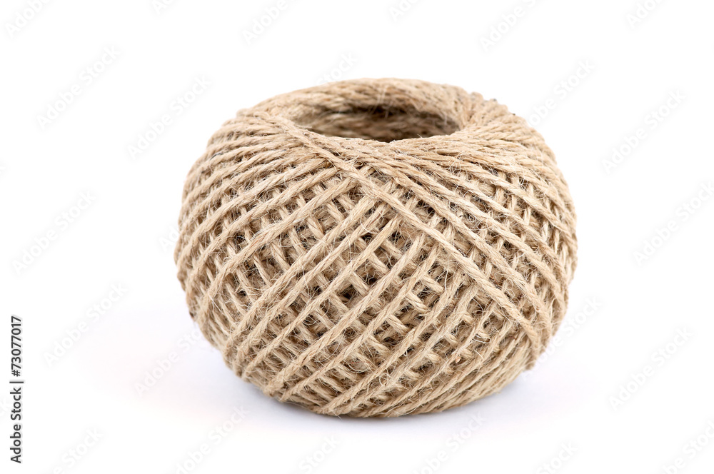 Clew of natural rope (isolated) Clew of natural rope (isolated)