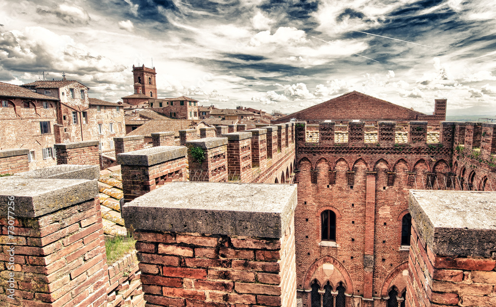 Siena, Italy. Wonderful medieval architectural detail