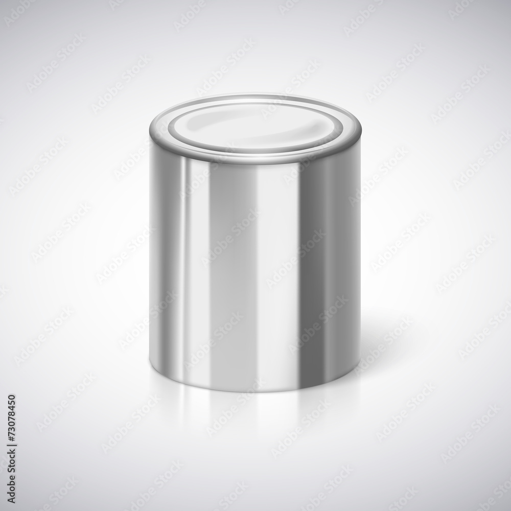 Tin closeup with reflection. Tin closeup with reflection.