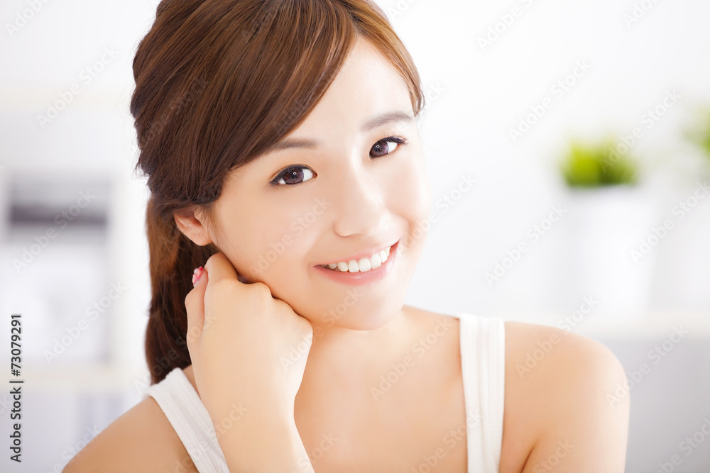 smiling young asian woman face smiling young asian woman face