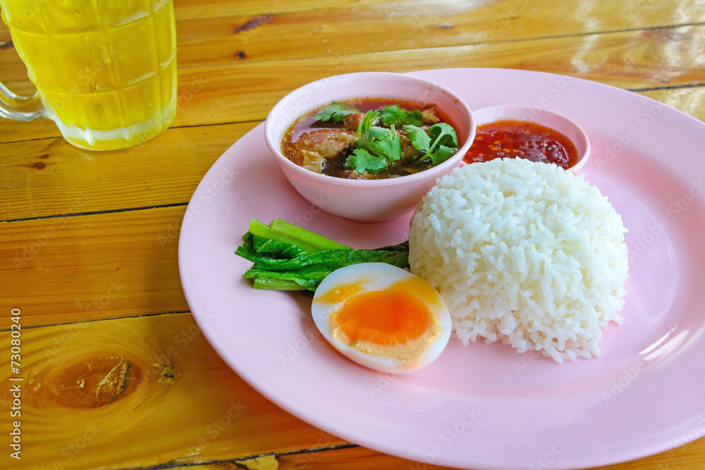 stewed pork with rice and boiled egg stewed pork with rice and boiled egg