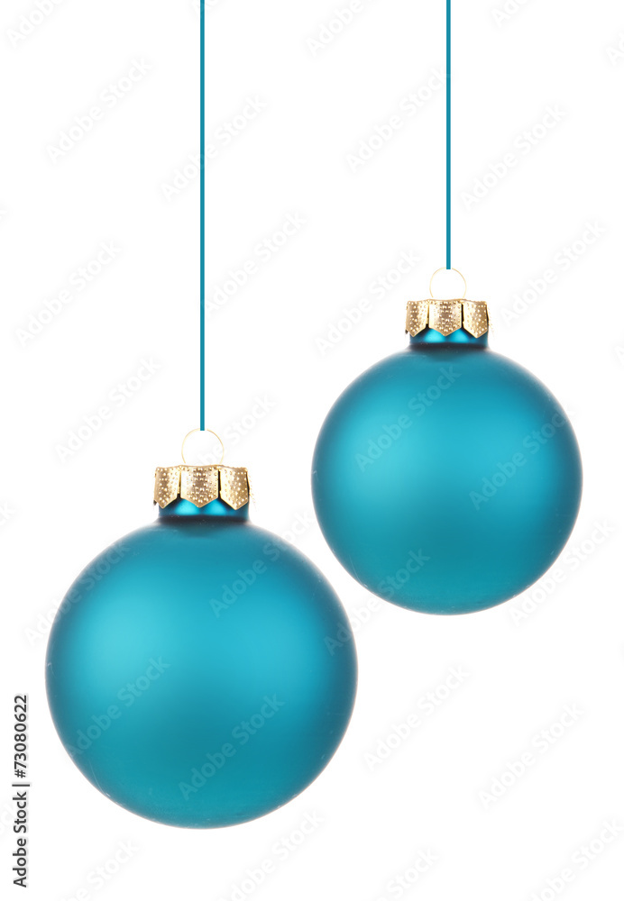 Blaue Weihnachtskugeln StockFoto Adobe Stock