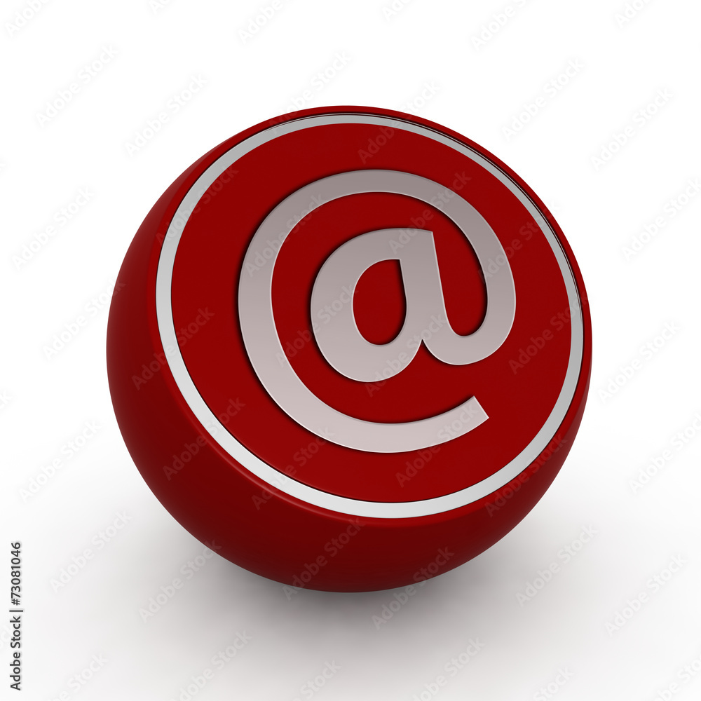 Email circular icon on white background Email circular icon on white background
