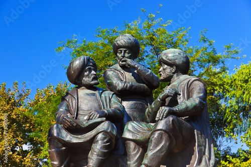 Three sages statue in Istanbul Turkey