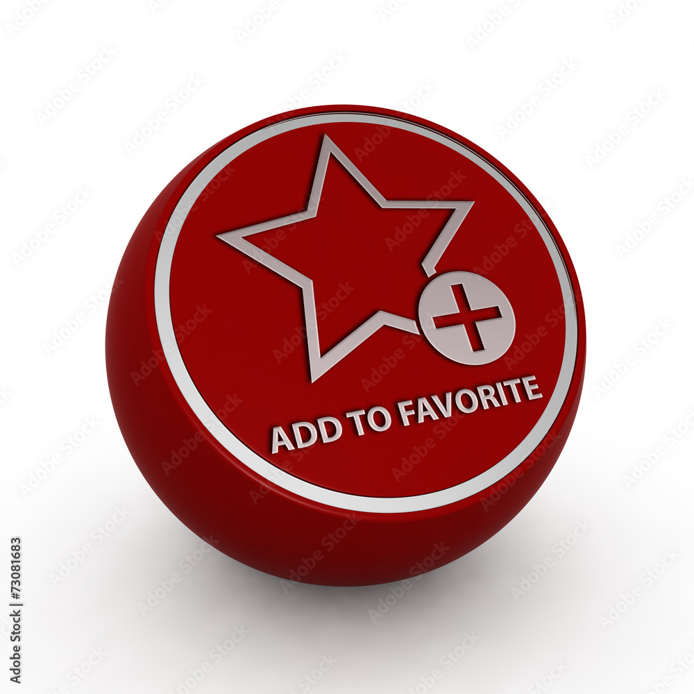 Obraz premium Favorite circular icon on white background