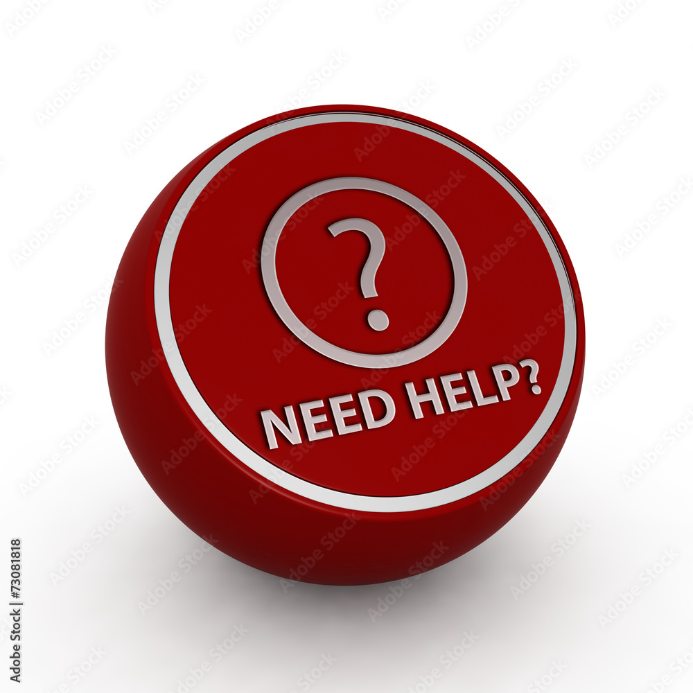 Help circular icon on white background Help circular icon on white background