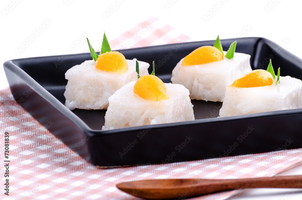 Thai dessert made from glutinous rice Thai dessert made from glutinous rice