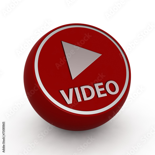 video circular icon on white background