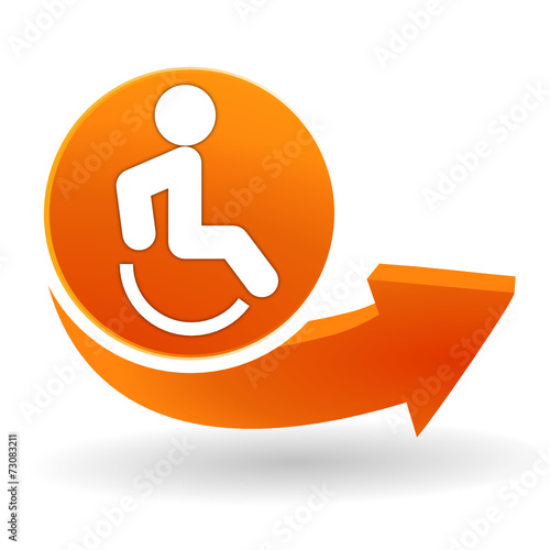 accessibilité handicapé sur bouton web orange