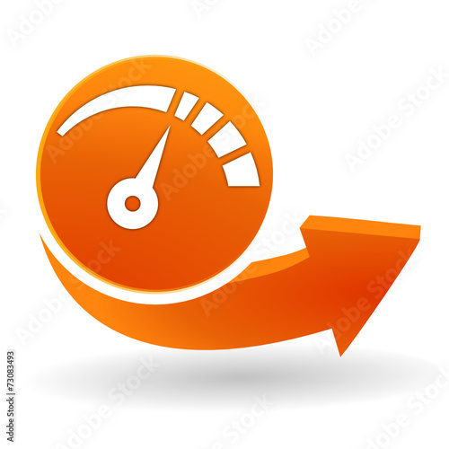 jauge sur bouton web orange