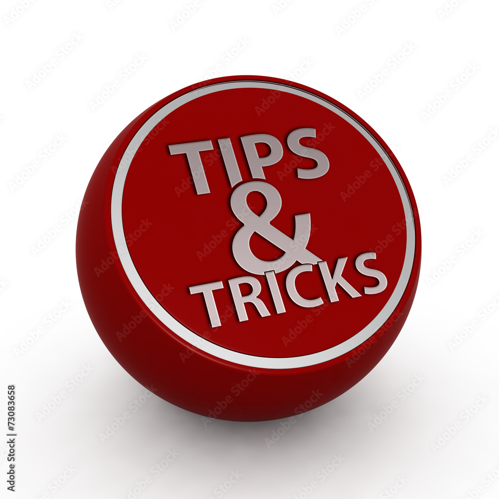 Tips & tricks circular icon on white background Tips & tricks circular icon on white background