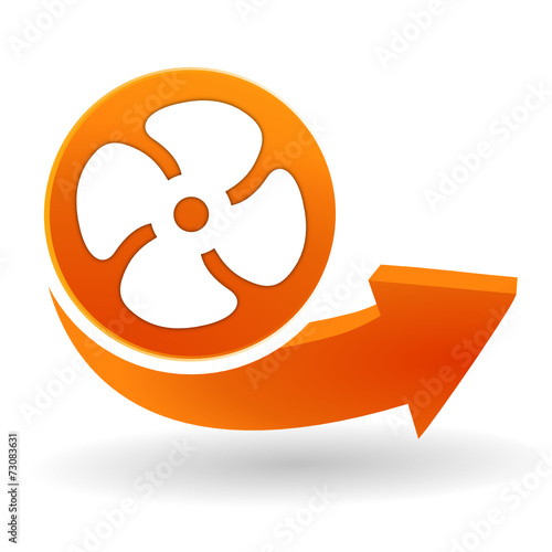 ventilation sur bouton web orange