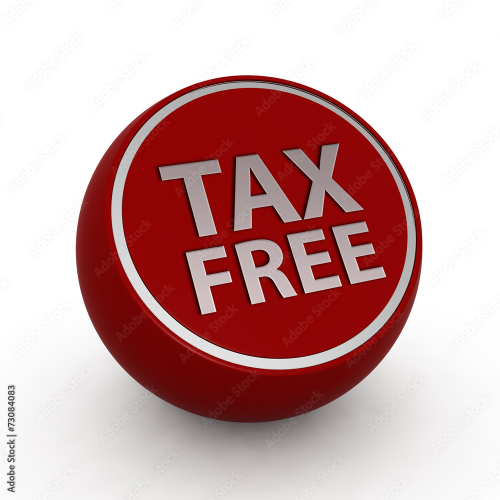 Tax free circular icon on white background Tax free circular icon on white background
