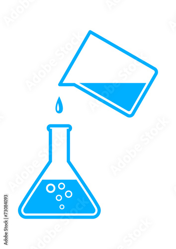 Laboratory glass icon on white background