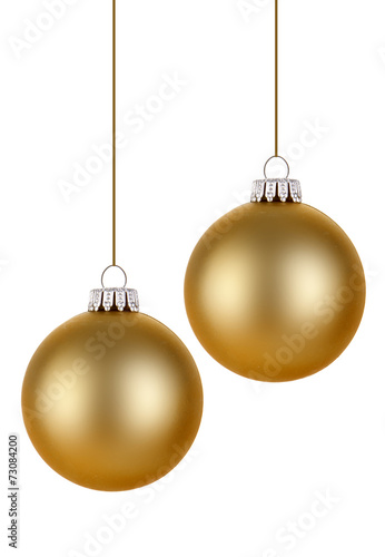 Goldene Weihnachtskugeln
