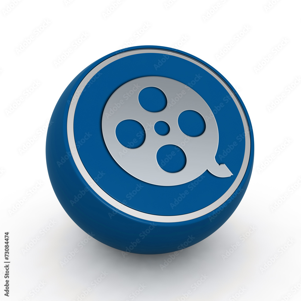 film circular icon on white background