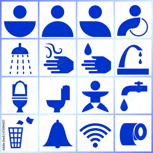 Set of icons/signs related to public utilities
