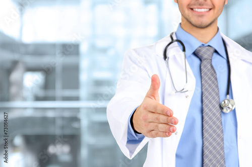 Male Doctor on hospital bac...