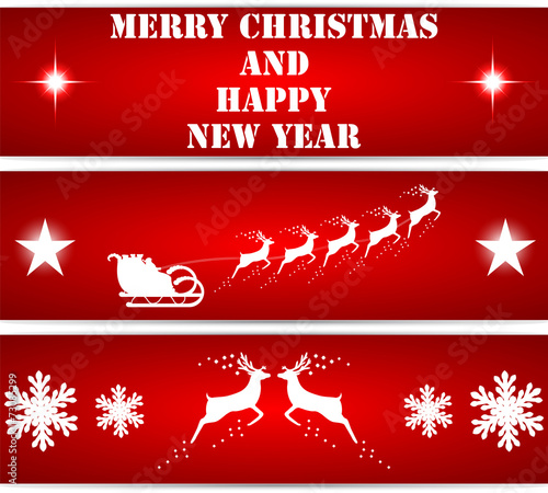 Christmas bookmarks on white background