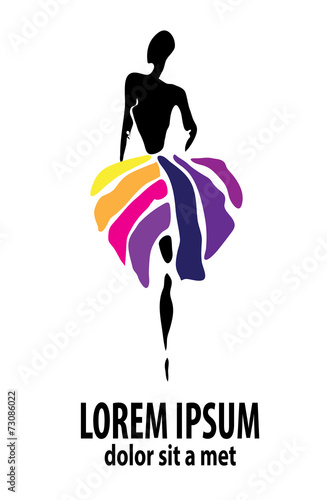 shop logo, fashion girl