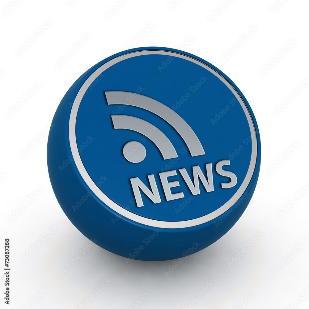News circular icon on white background News circular icon on white background