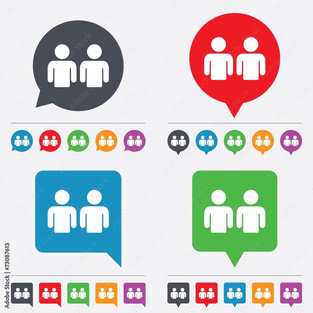Fototapeta premium Friends sign icon. Social media symbol.