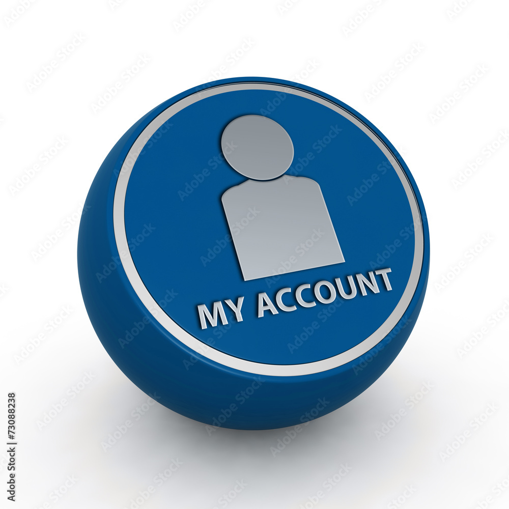 My account circular icon on white background My account circular icon on white background