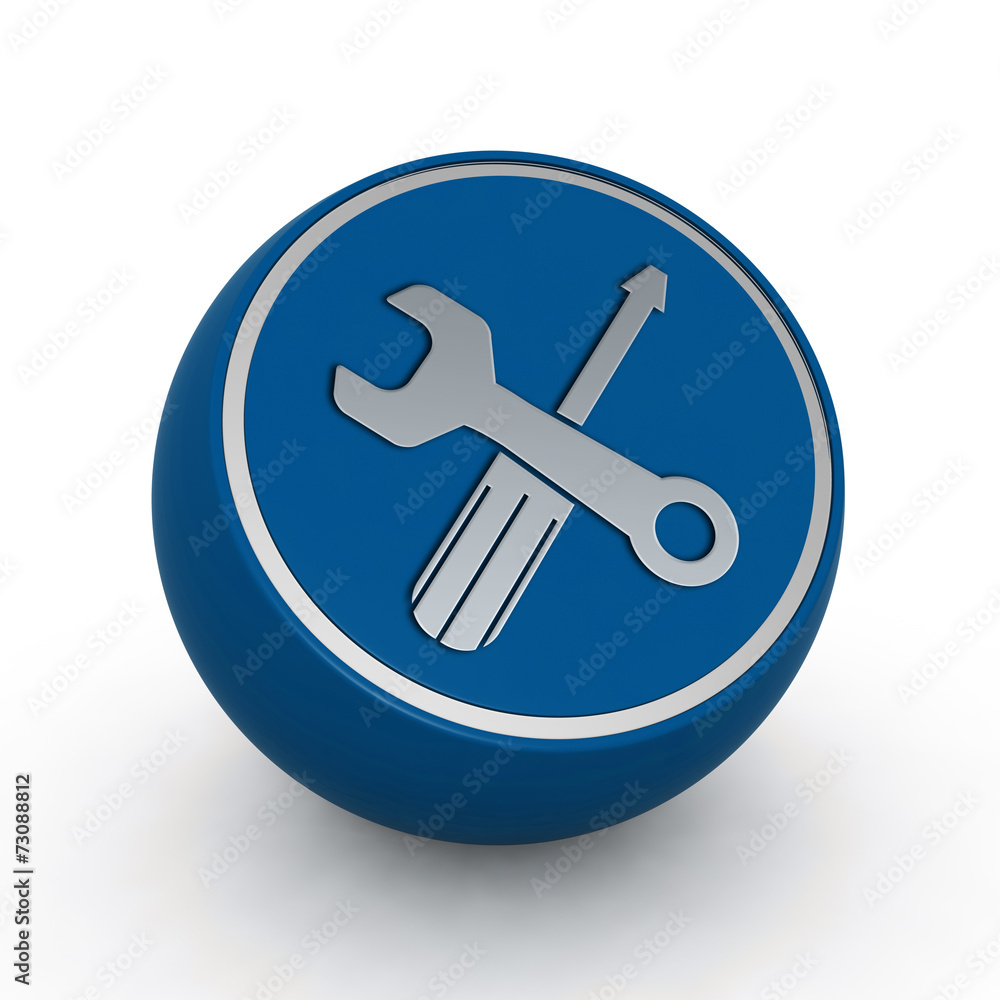 Settings circular icon on white background Settings circular icon on white background