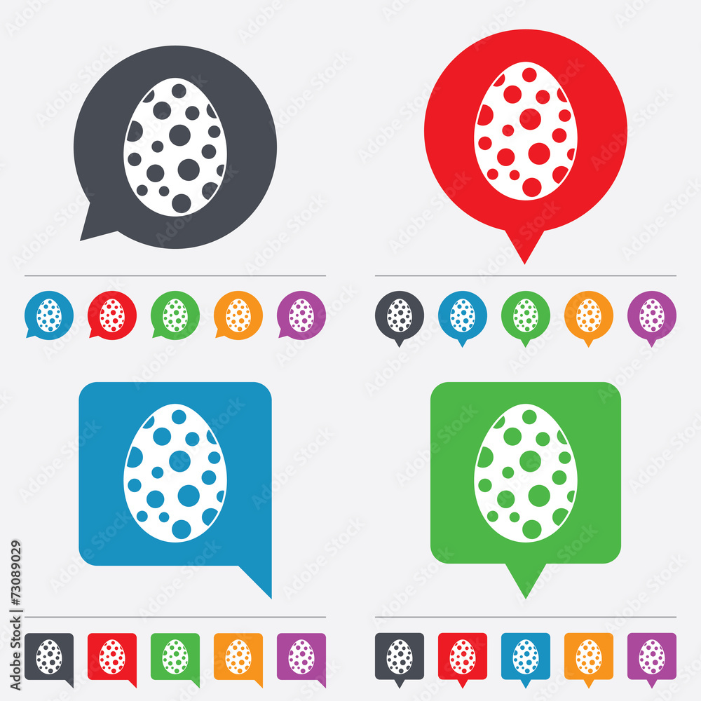 Easter egg sign icon. Easter tradition symbol. Easter egg sign icon. Easter tradition symbol.