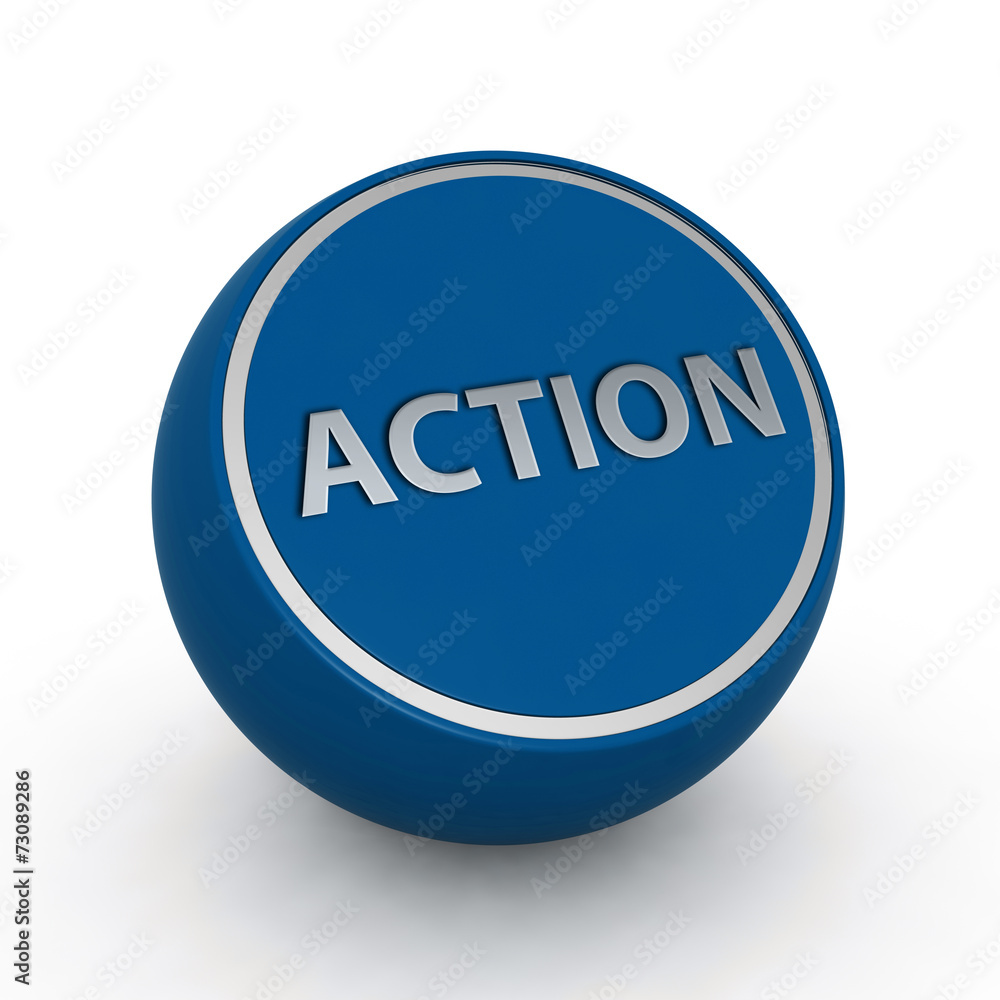 Action circular icon on white background Action circular icon on white background