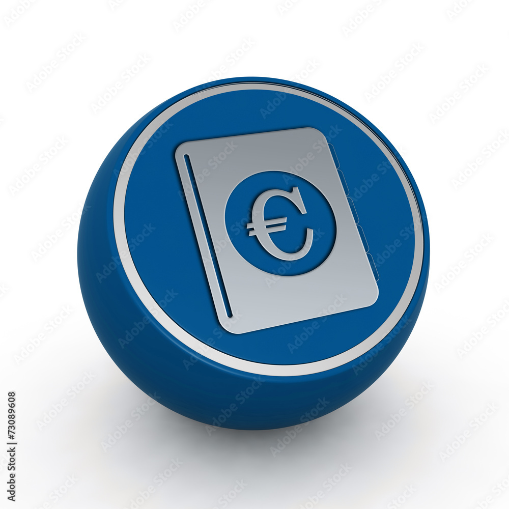 euro money book circular icon on white background euro money book circular icon on white background