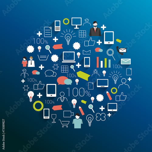 Collection of modern icon.