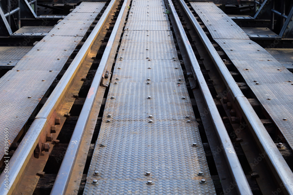 Straight railroad track Straight railroad track