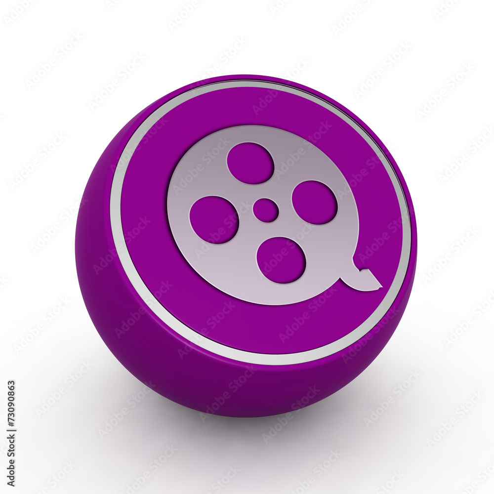 Fototapeta premium film circular icon on white background